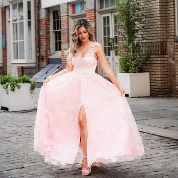 Antonio Melanix Breast Cancer Awareness Capsule Mely Satin Embroidered - Picture 2 of 9